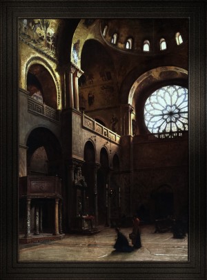 Interior of the Basilica of St. Mark in Venice by Aleksander Gierymski
